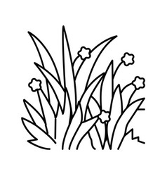 Grass Spring Line Icon