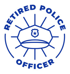 Retired Police Officer Lettering