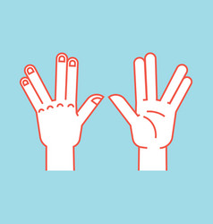 Gesture Spock Sign Vulcan Greet Stylized Hand