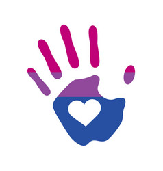 Hand Bisexuality Flag Lgbt Palm Handprint Icon