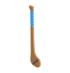 Hurling Wood Stick Icon Isometric Style