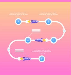 Startup Project Steps Infographics Flat