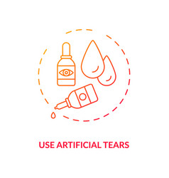 Use Artificial Tears Concept Icon