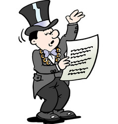 Cartoon Of A Mayor Reading A Notice