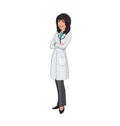 Female Asian Doctor Wearing A Lab Coat