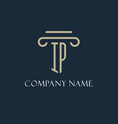 Ip Initial Logo For Lawyer Law Firm Law Office