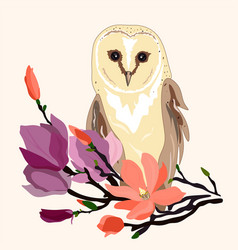 Owl Magnolia Card