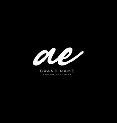 A E Ae Initial Letter Handwritten Signature Logo