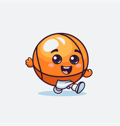 Cute Basketball Cartoon Character Mascot Design