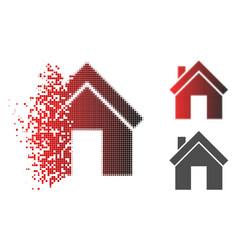 Dissolved Pixelated Halftone Home Icon