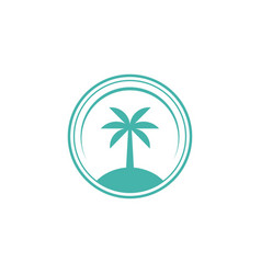 Logo Design Template With Palm Tree