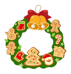 Christmas Wreath On White Background