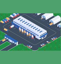 Logistics Warehousing Isometric View