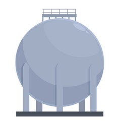 Round Tank Gas Icon Cartoon Refinery