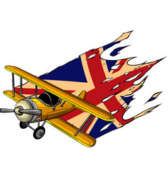 Vintage Retro Old Aircraft With Londog Flag