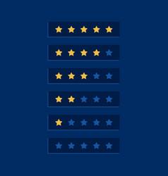 Blue Star Rating Symbol Design