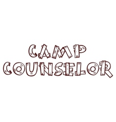 Camp Counselor -on Alpha Background