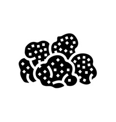 Lions Mane Mushroom Glyph Icon