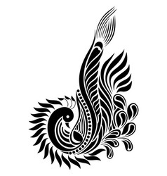 Black And White Peacock Design