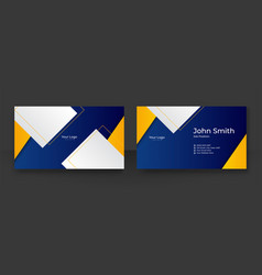 Modern Blue Yellow Business Card - Creative