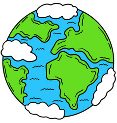 Planet Earth Cartoon Colored Clipart