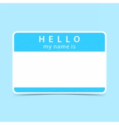 Blue Tag Sticker Hello My Name