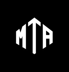 Mta Letter Logo Design With Polygon Shape