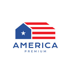 Usa America House Home Warehouse Flag Colorful