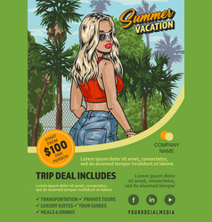 Vacation Agency Advertising Poster Colorful