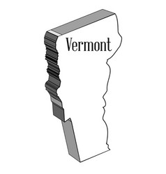 Vermont 3d State Map