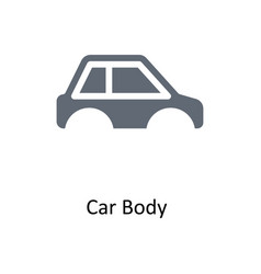 Car Body Solid Icons Simple Stock Illu