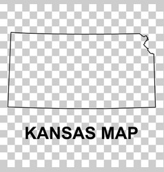 Kansas Map Shape United States Of America Flat