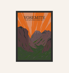 Yosemite National Park Poster Background Art