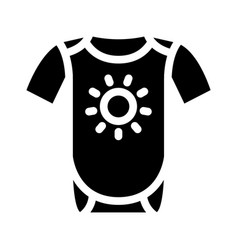 Bodysuit Short Sleeve Baby Cloth Glyph Icon