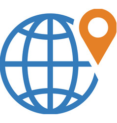 Global Location Gps Pin Icon Simple Editable