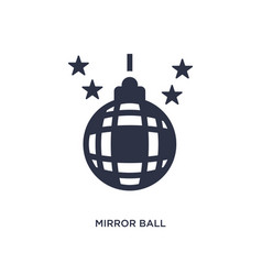 Mirror Ball Icon On White Background Simple