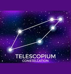 Telescopium Constellation Starry Night Sky