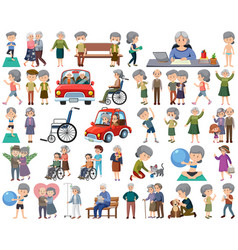 Collection Of Elderly People Icons