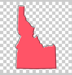 Idaho Map Shape United States Of America Flat