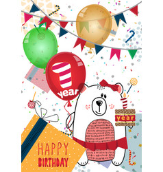 Happy Birthday Card Design For One Year Old Baby