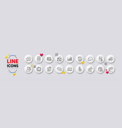 Inflation Salary And Bus Line Icons For Web App