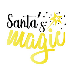 Santas Magic Typography T Shirt Design Marry