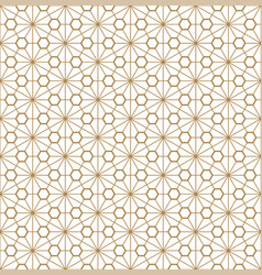 Seamless Japanese Pattern Kumiko Style In Golden