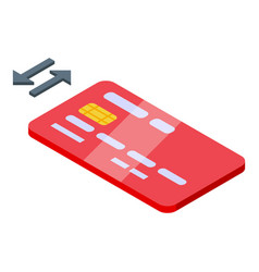 Credit Card For Online Store Icon Isometric