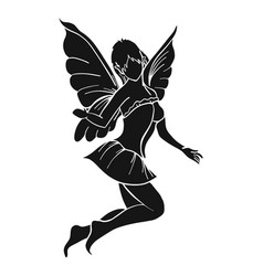 Fairy Jumping Silhouette