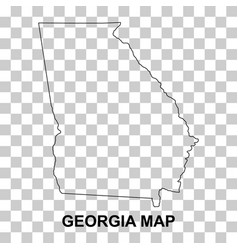 Georgia Map Shape United States Of America Flat