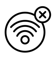 No Wifi Thick Line Icon For Personal