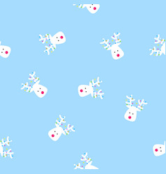 Reindeer Christmas Winter Seamless Pattern