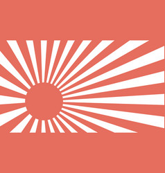 Retro Background Rising Red Sun Rays Japan