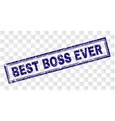 Scratched Best Boss Ever Rectangle Stamp